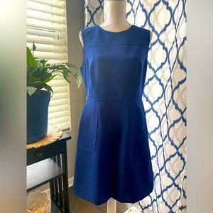 Navy blue sleeveless dress